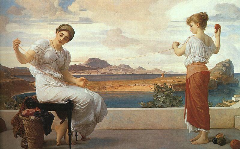 Lord Frederic Leighton Winding the Skein oil painting image
